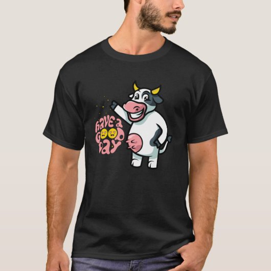 牛の前向きな名言 Tシャツ (正面)