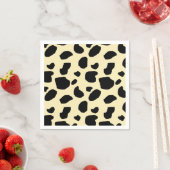 牛の動物の皮膚の色のパターンデザイン スタンダードカクテルナプキン (インサイチュ)