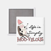 牛の単モーにビロードのTシャツとギフト マグネット (正面/裏面)