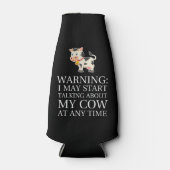 牛の印刷された私の牛の任意の時間のギフトについての話 ボトルクーラー (正面)