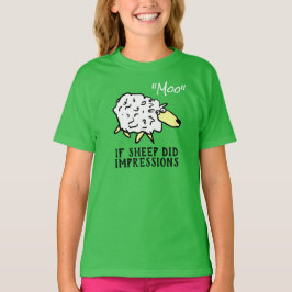 牛の印象を与える羊 Tシャツ