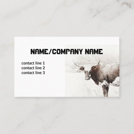 牛の名刺カスタム両面 名刺 (裏面)