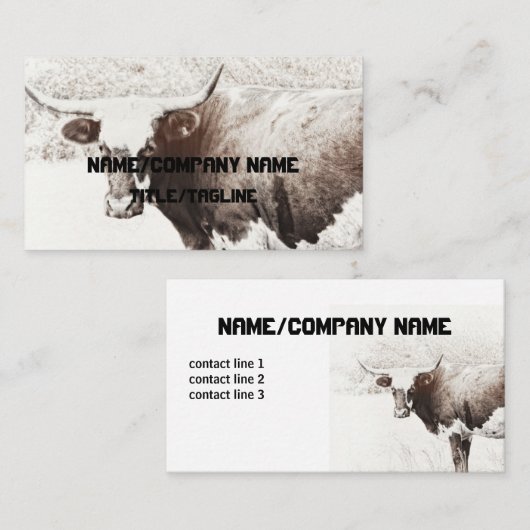 牛の名刺カスタム両面 名刺 (正面/裏面)
