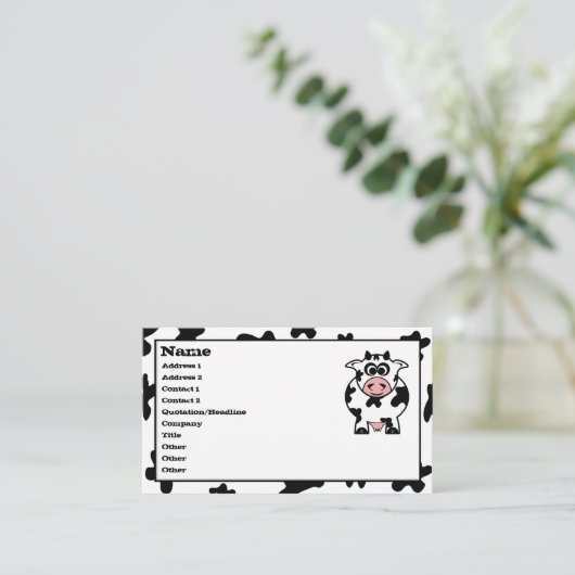 牛の名刺 名刺 (スタンド正面)