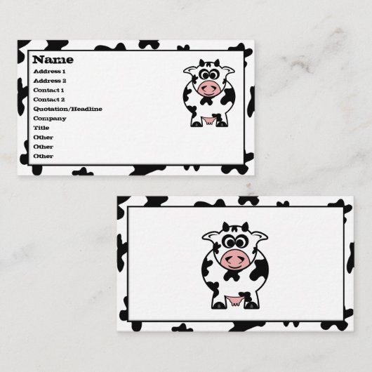牛の名刺 名刺 (正面/裏面)