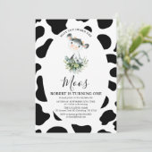 牛の声を聞いたことがあるMoos誕生日招待状 招待状 (スタンド正面)