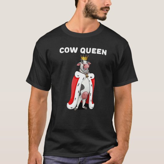 牛の女王の女の子 牛の農家の女性の牛 1 Tシャツ (正面)