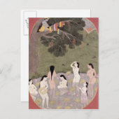 牛の娘たちの服を着たクリシュナ ポストカード (正面/裏面)