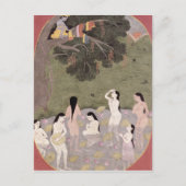 牛の娘たちの服を着たクリシュナ ポストカード (正面)