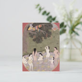 牛の娘たちの服を着たクリシュナ ポストカード (スタンド正面)