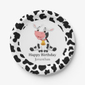牛の子供の誕生日 ペーパープレート (正面)