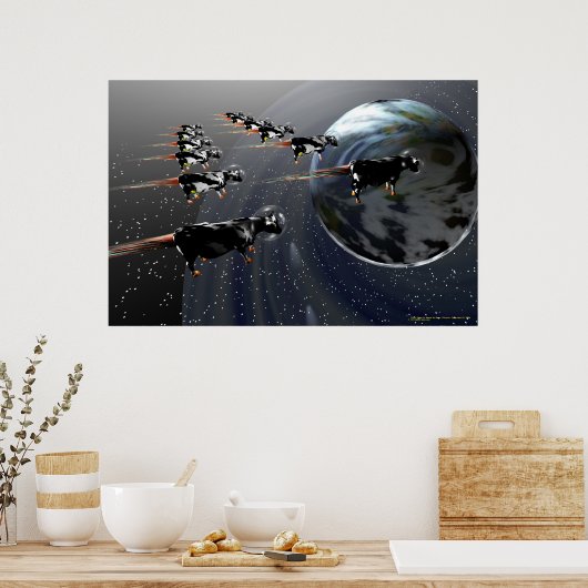牛の宇宙 ポスター (キッチン)