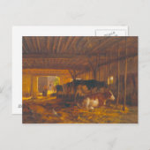 牛の小屋、19世紀 ポストカード (正面/裏面)