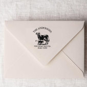 牛の差出人住所スタンプ ラバースタンプ