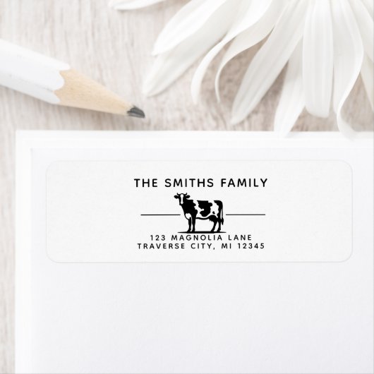 牛の差出人住所 ラベル (インサイチュ)