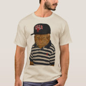 牛の帽子を持つNumanuk猫 – 牛 Tシャツ (正面)