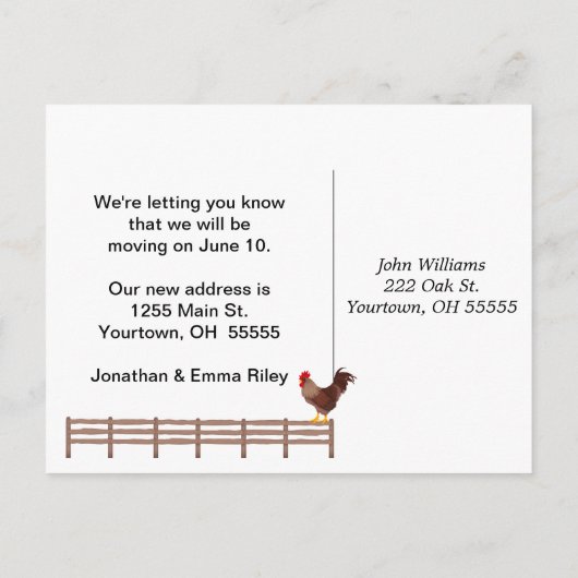 牛の引越し告知 案内ポストカード (裏面)