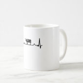 牛の心拍農業モー動物ギフト母パパ コーヒーマグカップ (正面右)