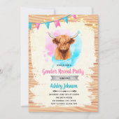 牛の性別が招待を明らかにする 招待状 (正面)