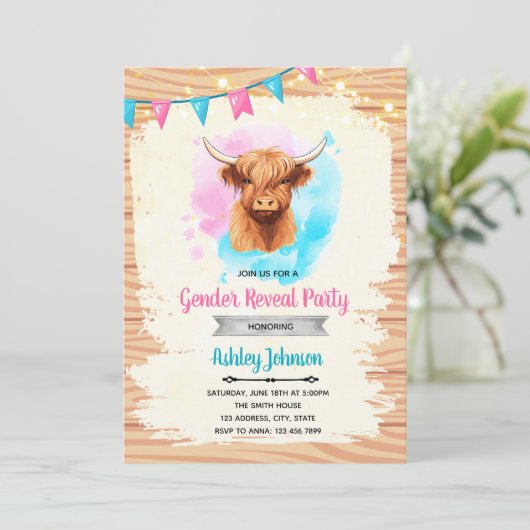 牛の性別が招待を明らかにする 招待状 (スタンド正面)