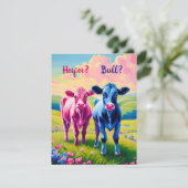 牛の性別 ウェスタンスタイル 出生発表 招待状 (スタンド正面)