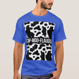 牛の恋人の牛の農家CowMooFluged Pattern Co Tシャツ