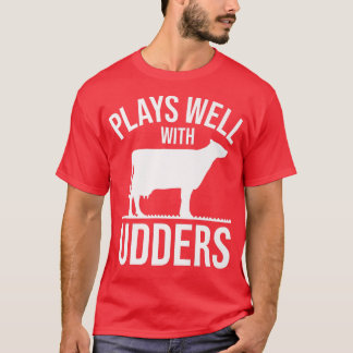 牛の恋人の牛の遊農家よくUdders C Tシャツ