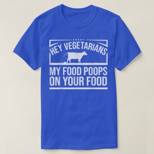 牛の恋人の牛農家あなたの食べ物のウンチ Tシャツ (デザイン正面)