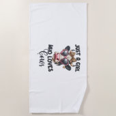 牛の恋人は牛を愛する女の子_1 ビーチタオル (正面)