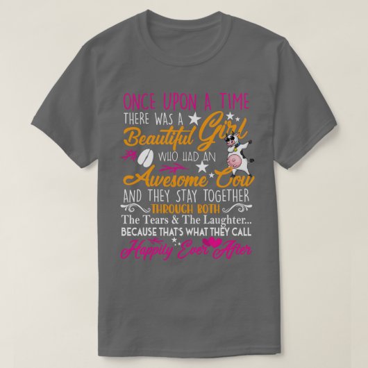 牛の恋人農家おもしろい1 Tシャツ (デザイン正面)