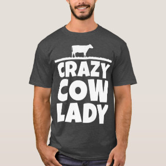 牛の恋人農家女熱狂する牛レディーカウン Tシャツ
