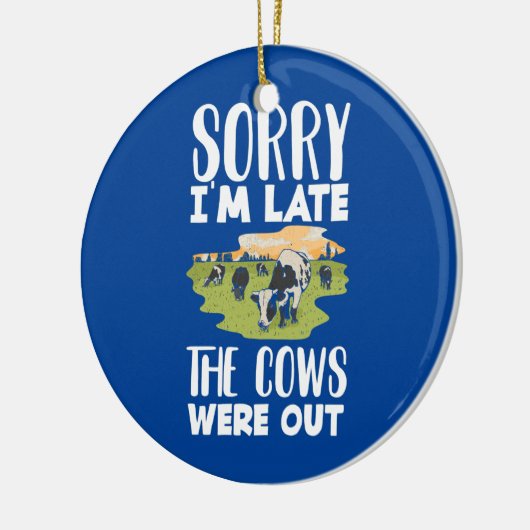 牛の愛人が出て行くのが遅くなおもしろいってごめんなさい  セラミックオーナメント (左)