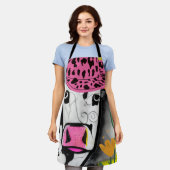 牛の愛 エプロン (着用した状態)