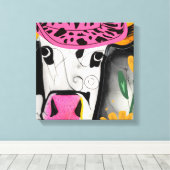 牛の愛 キャンバスプリント (インサイチュ (ウッドフロア))