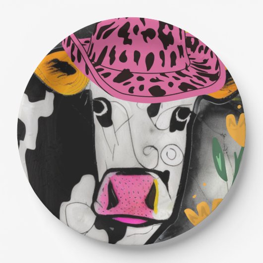 牛の愛 ペーパープレート (正面)