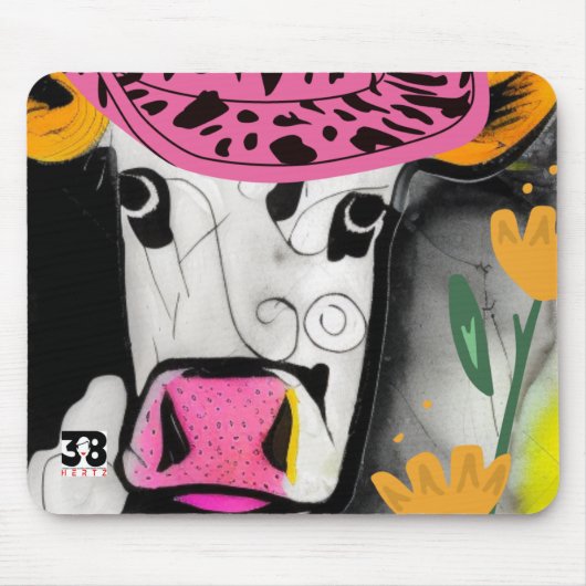 牛の愛 マウスパッド (正面)