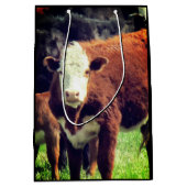 牛の抱き枕 ミディアムペーパーバッグ (正面)