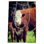 牛の抱き枕 ミディアムペーパーバッグ (裏面)