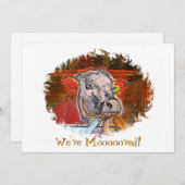 牛の招待状 (正面/裏面)