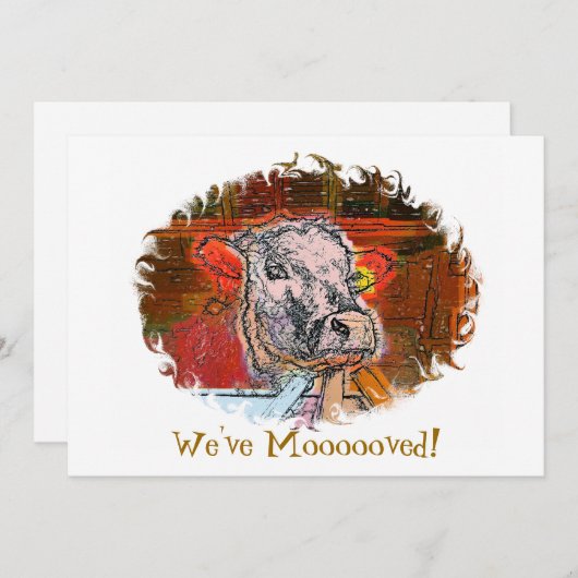 牛の招待状 (正面/裏面)