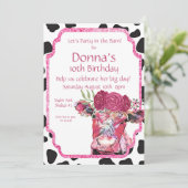 牛の招待状、牛の誕生日パーティー 招待状 (スタンド正面)