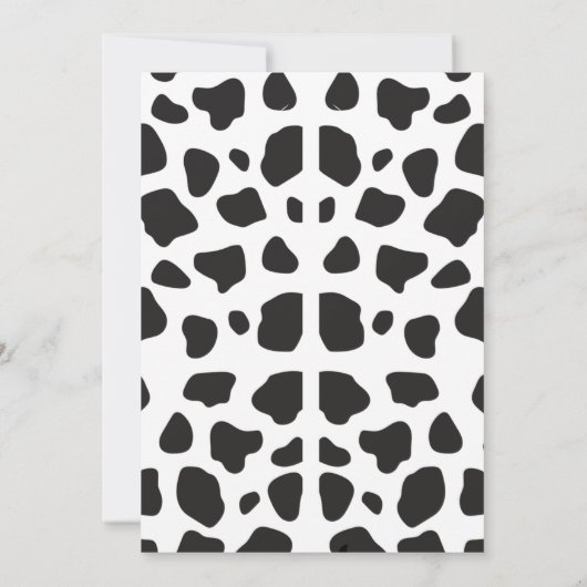 牛の招待状、牛の誕生日パーティー 招待状 (裏面)