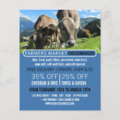 牛の放牧，チーズモ広告ンガー チラシ (正面)