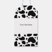 牛の斑点のパターン白黒アニマルプリント ギフトタグ (裏面)
