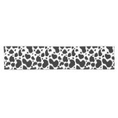 牛の斑点のパターン白黒アニマルプリント ショートテーブルランナー (横)