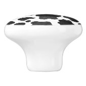 牛の斑点のパターン白黒アニマルプリント セラミックノブ (側面)