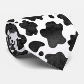 牛の斑点のパターン白黒アニマルプリント ネクタイ (ロール)