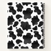 牛の斑点のパターン白黒アニマルプリント ノートブック (裏面)