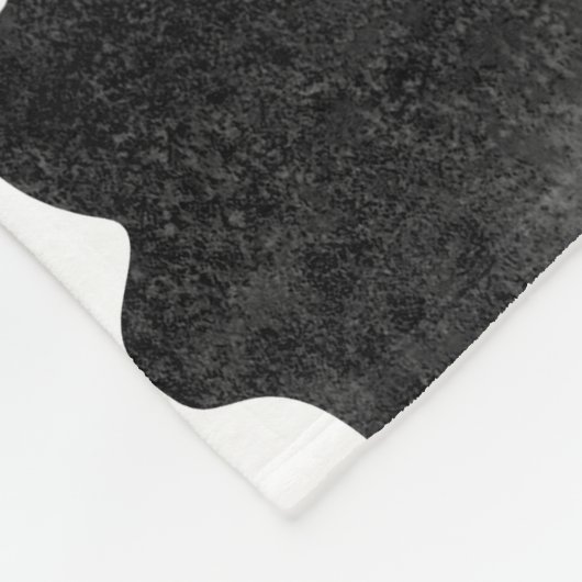 牛の斑点のパターン白黒アニマルプリント フリースブランケット (角)