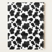 牛の斑点のパターン白黒アニマルプリント プランナー手帳 (裏面)
